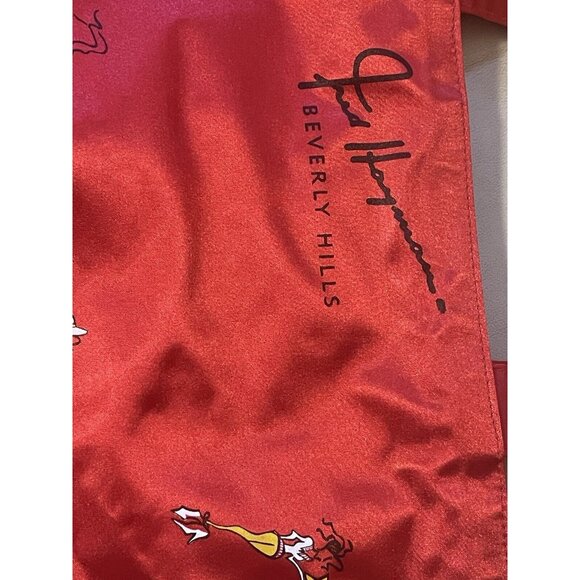 Fred Hayman Born To Shop Tote Bag Beverly Hills 17 By 12 Inches  Red - Picture 4 of 10